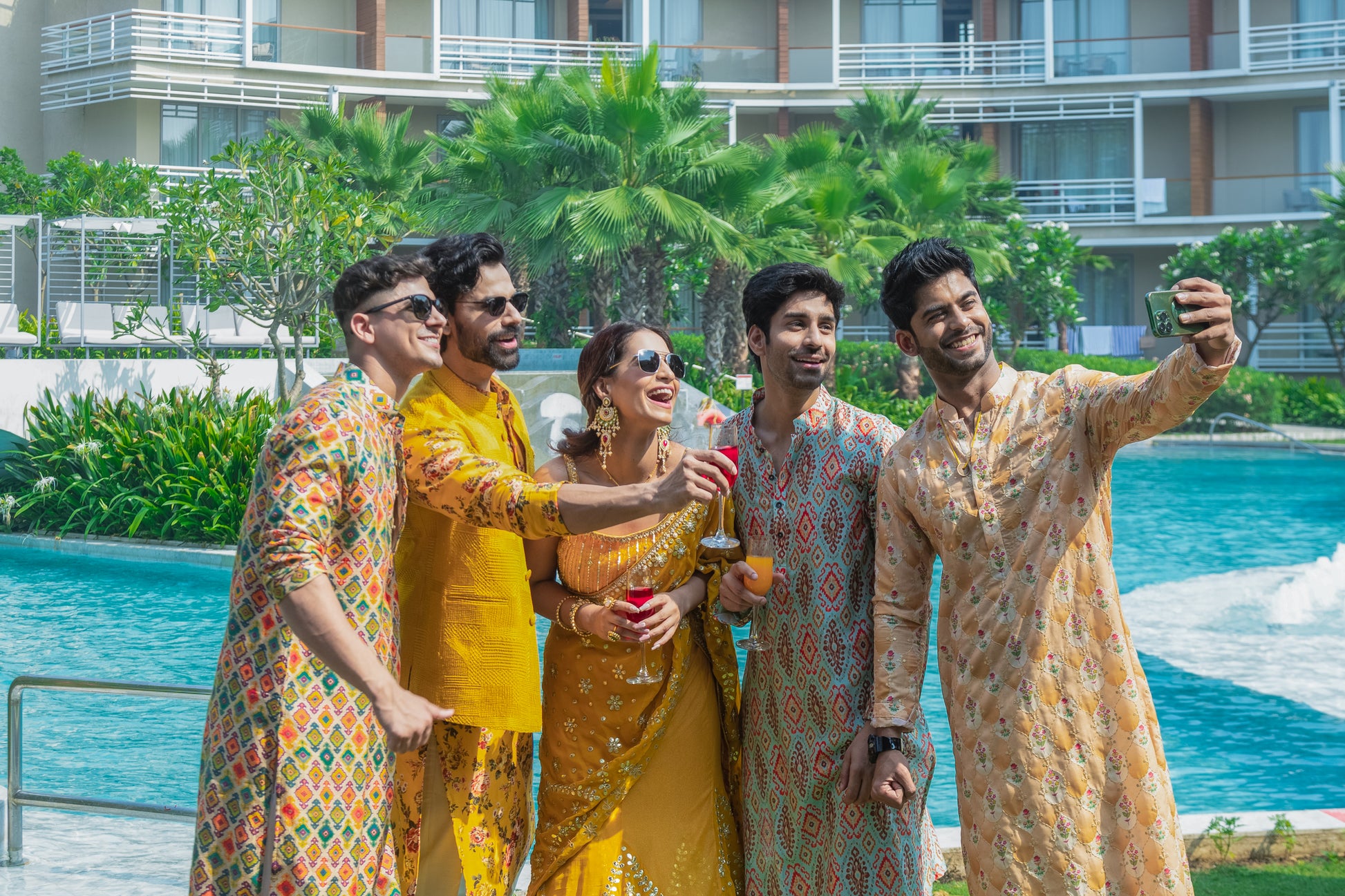 Vibrant Yellow Floral Kurta with Jacket