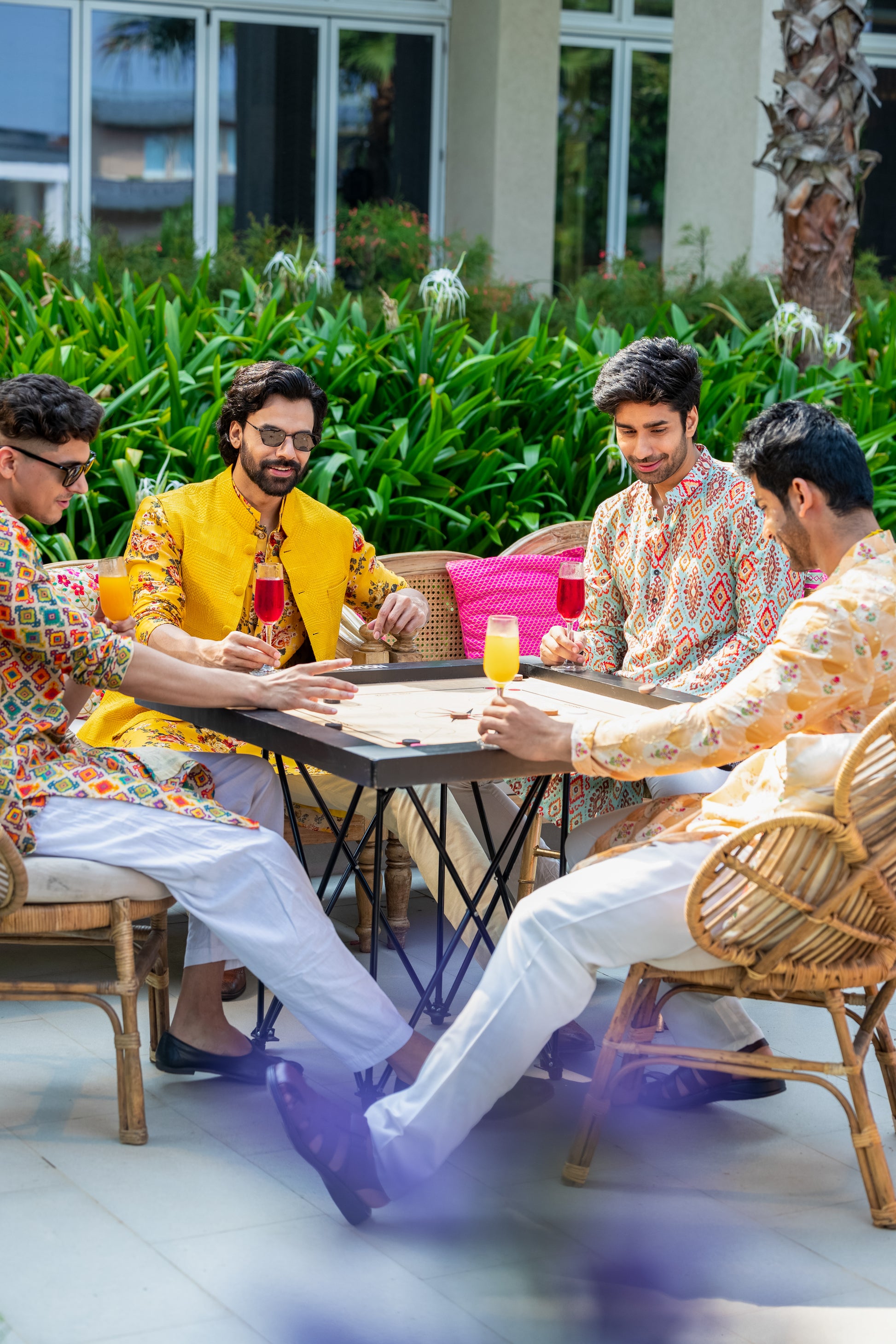 Vibrant Yellow Floral Kurta with Jacket