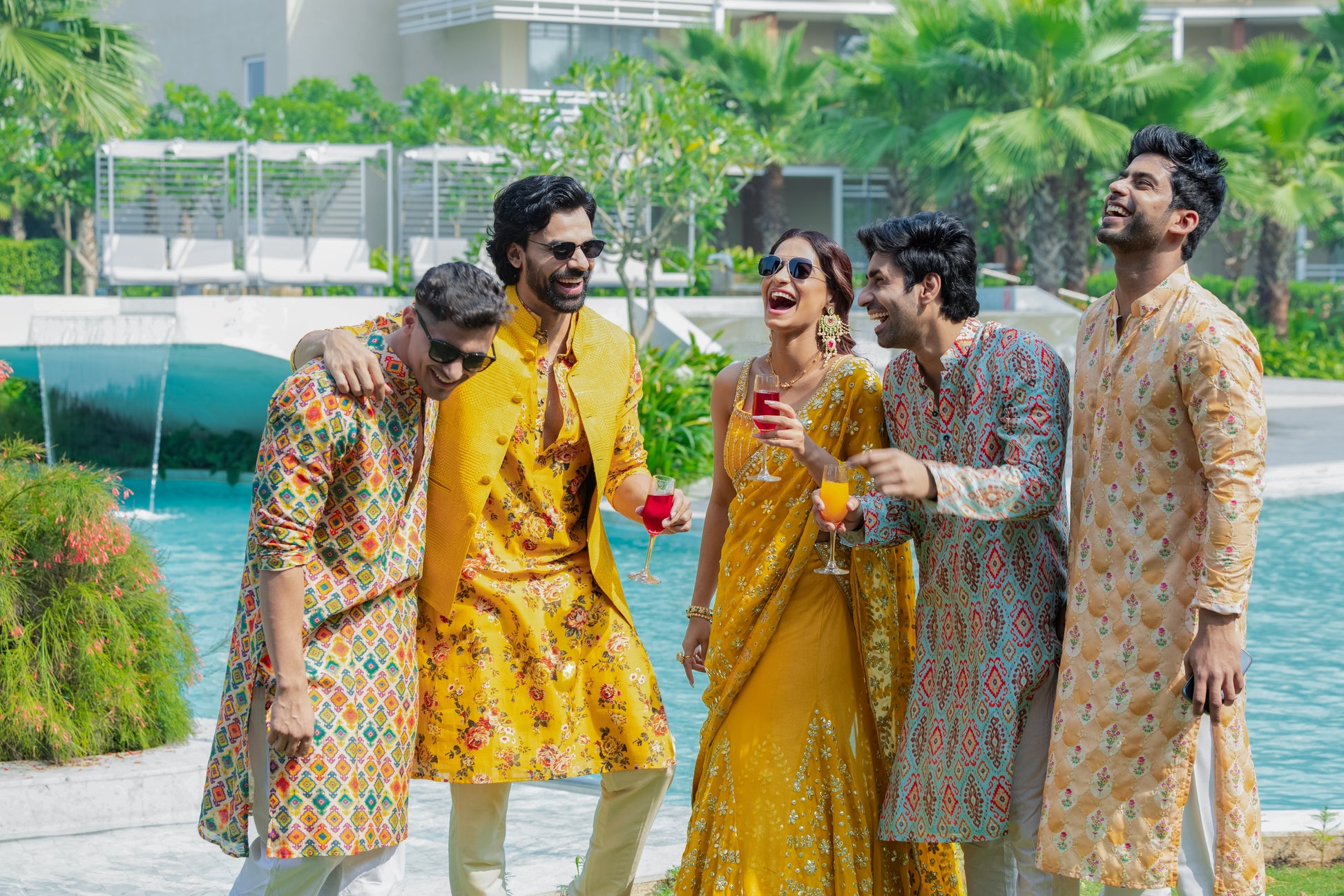 Vibrant Yellow Floral Kurta with Jacket