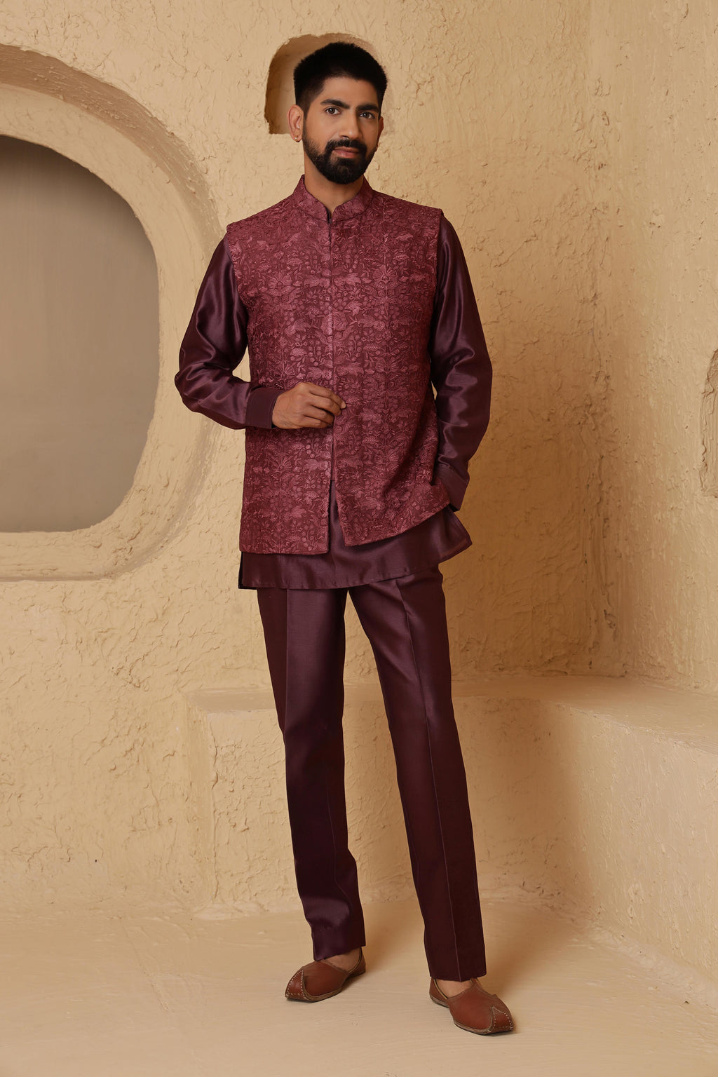 Falsa Monga Silk Jacket Set