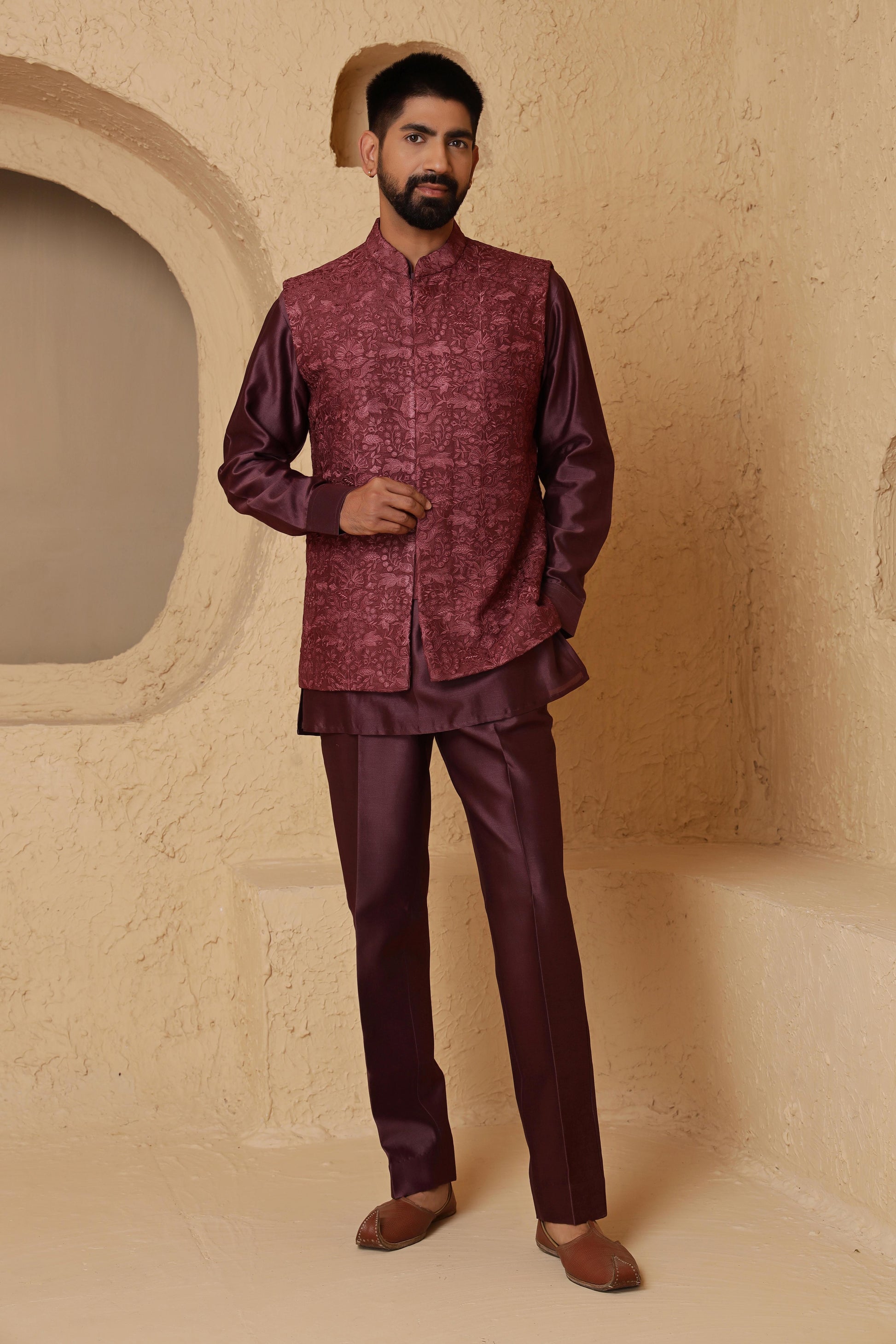 Falsa Monga Silk Jacket Set