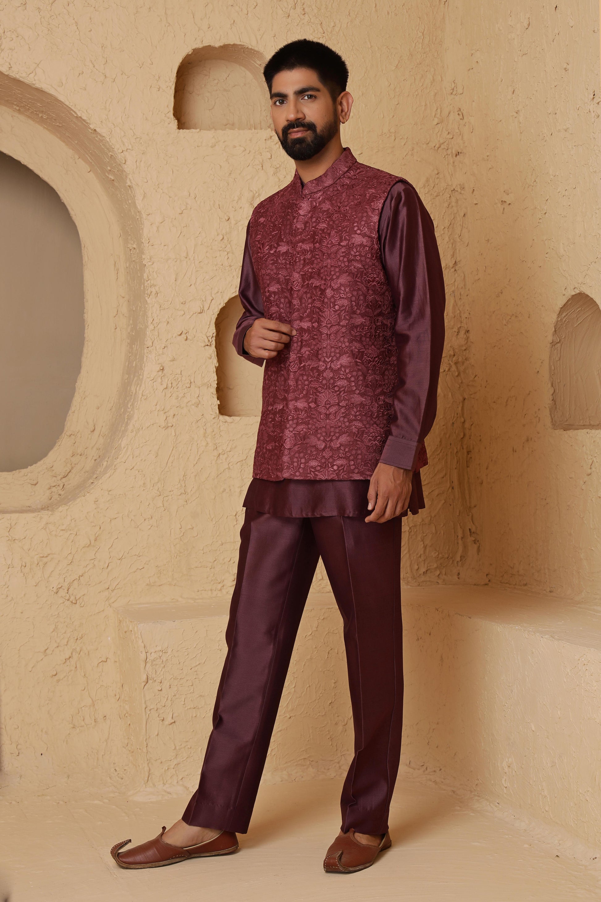 Falsa Monga Silk Jacket Set