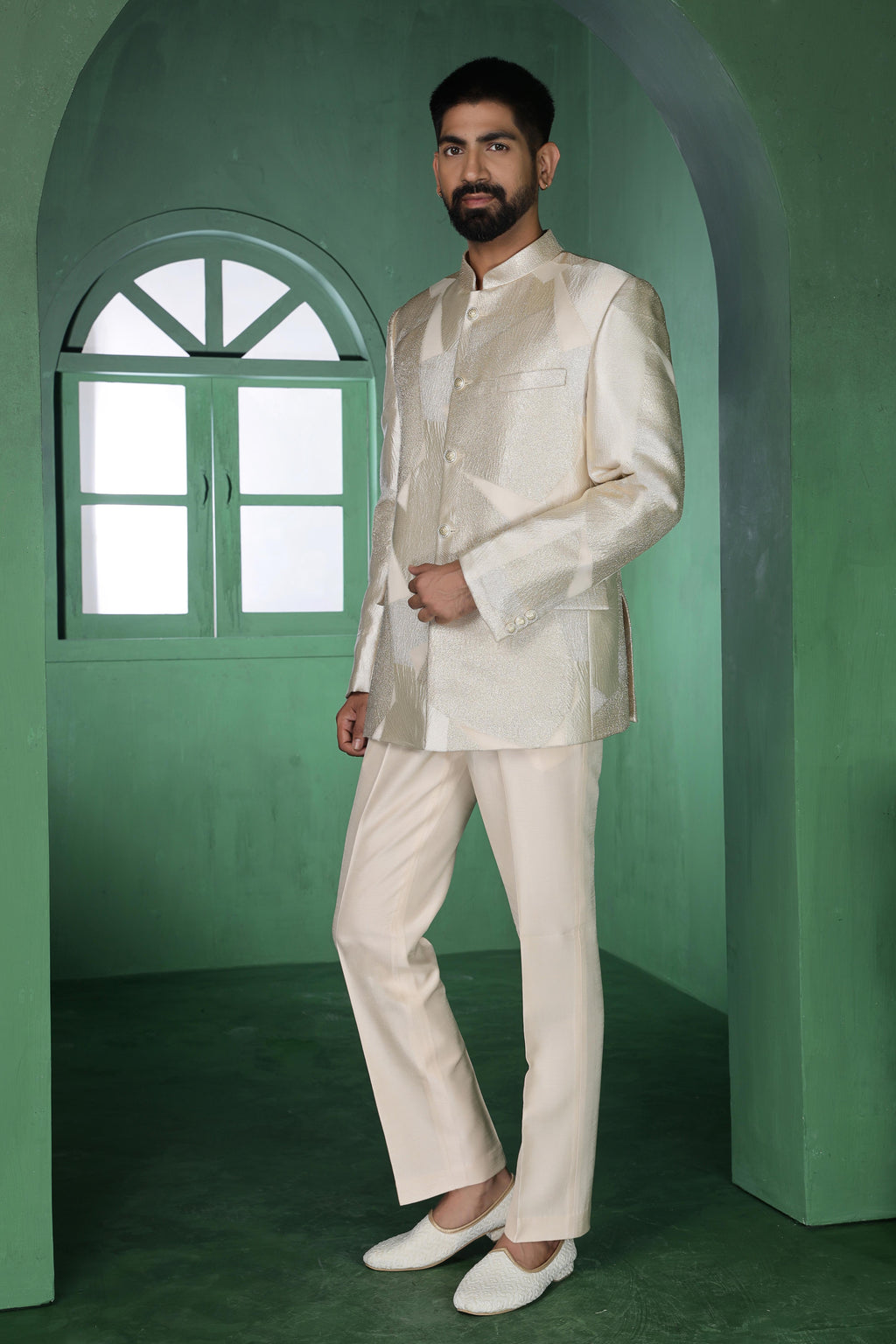 Champagne Gold Bandgala Ensemble