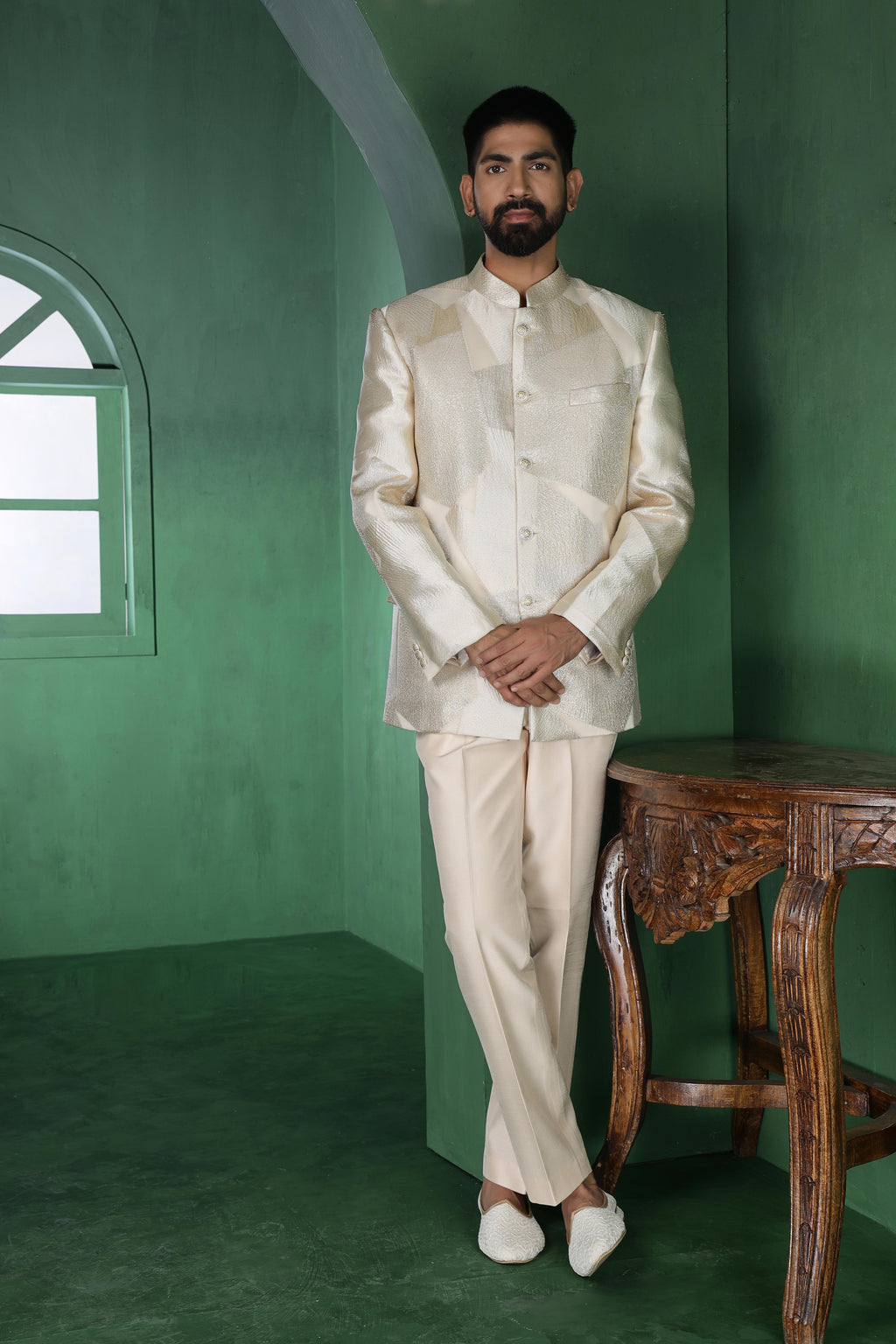 Champagne Gold Bandgala Ensemble