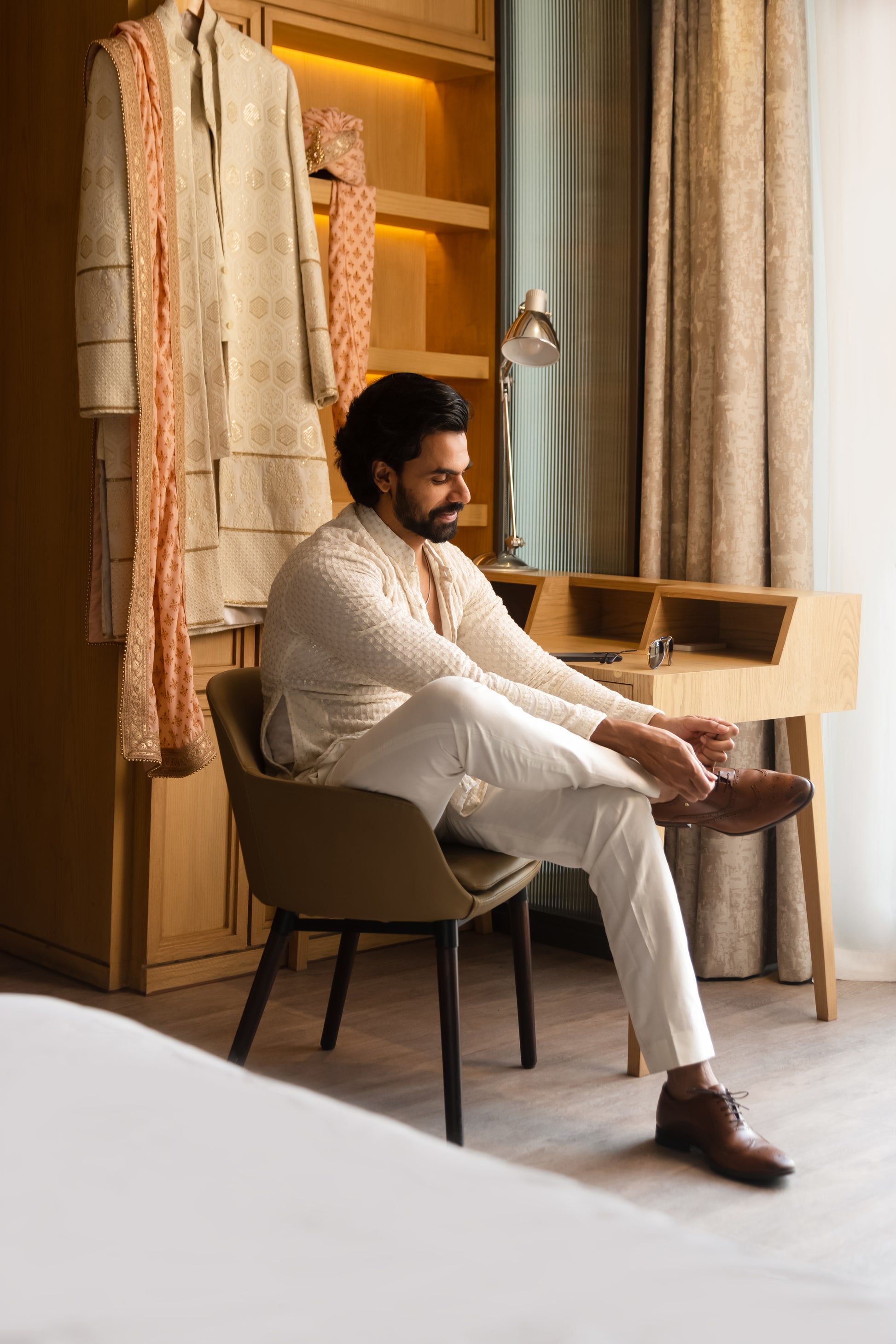 Ivory Elegance: Classic Kurta Set with Jacket